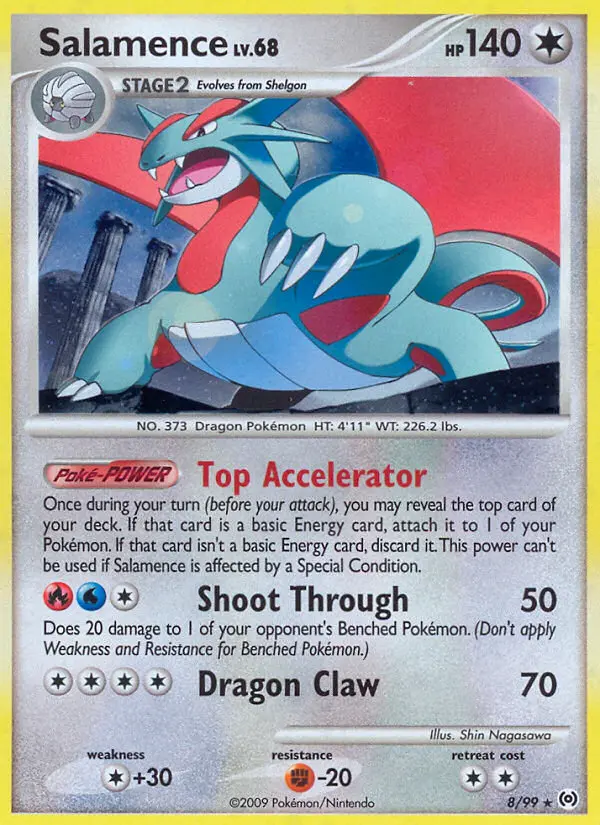 Salamence Holo Rare rarity Arceus Pokémon card price — $10.53