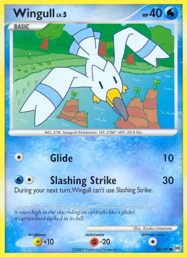 Wingull Common rarity Arceus Pokémon card price — $2.39