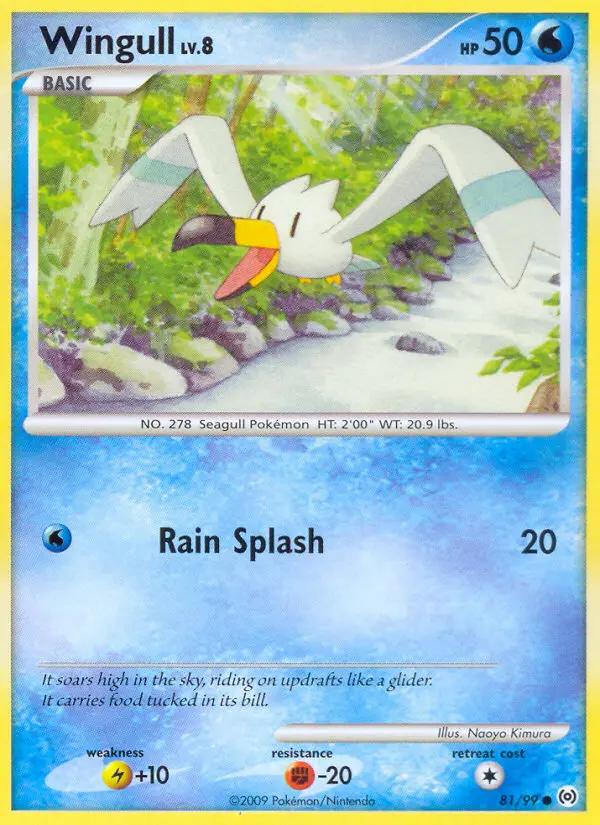 Wingull Common rarity Arceus Pokémon card price — $5.20