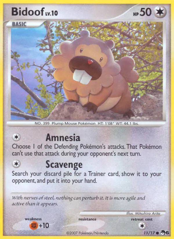 Bidoof Common rarity POP Series 6 Pokémon card price — $30.55