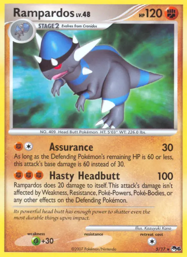 Rampardos Rare rarity POP Series 6 Pokémon card price — $4.52