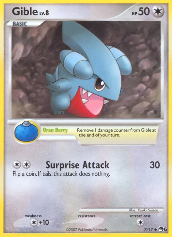 Gible Common rarity POP Series 6 Pokémon card price — $21.05