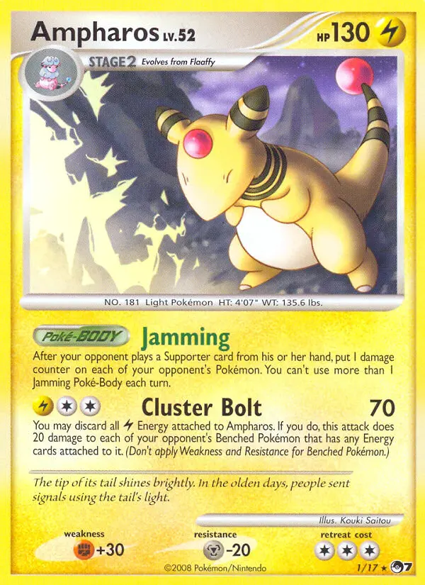 Ampharos Rare rarity POP Series 7 Pokémon card price — $21.43