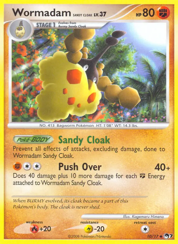 Wormadam Sandy Cloak Uncommon rarity POP Series 7 Pokémon card price — $7.78