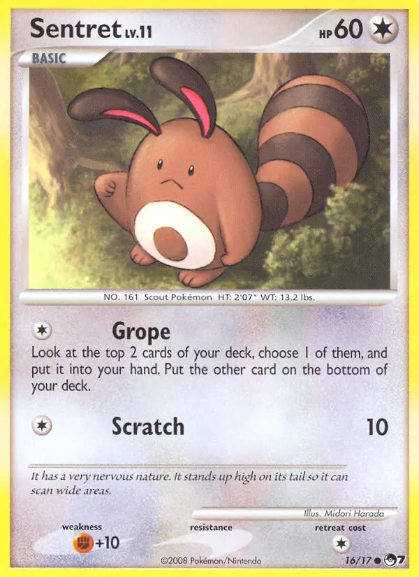 Sentret Common rarity POP Series 7 Pokémon card price — $4.12