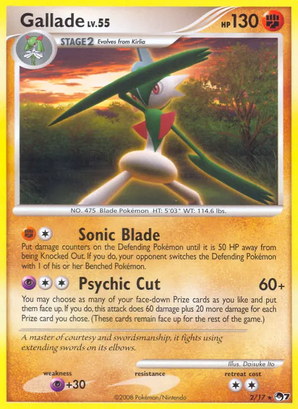 Gallade Rare rarity POP Series 7 Pokémon card price — $32.00
