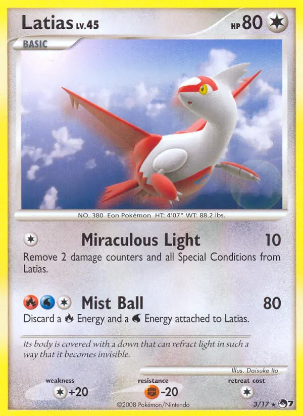 Latias Rare rarity POP Series 7 Pokémon card price — $48.69