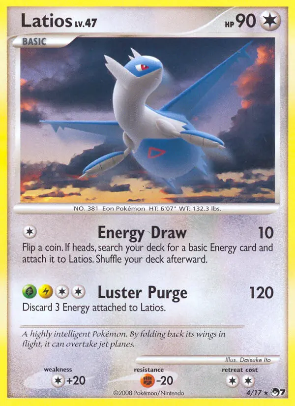 Latios Rare rarity POP Series 7 Pokémon card price — $26.18