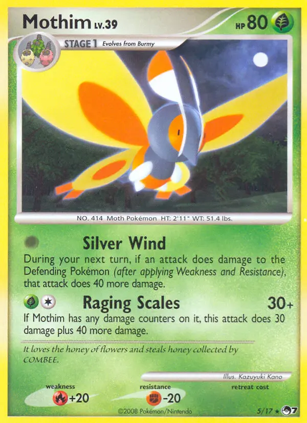 Mothim Rare rarity POP Series 7 Pokémon card price — $2.70