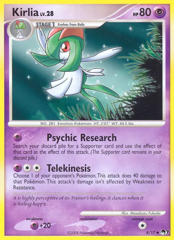 Kirlia Uncommon rarity POP Series 7 Pokémon card price — $14.03