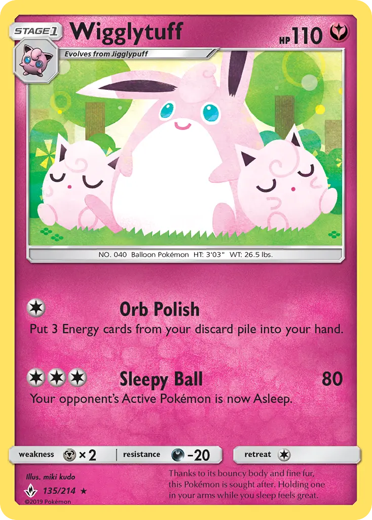 Wigglytuff Rare rarity Unbroken Bonds Pokémon card price — $12.30