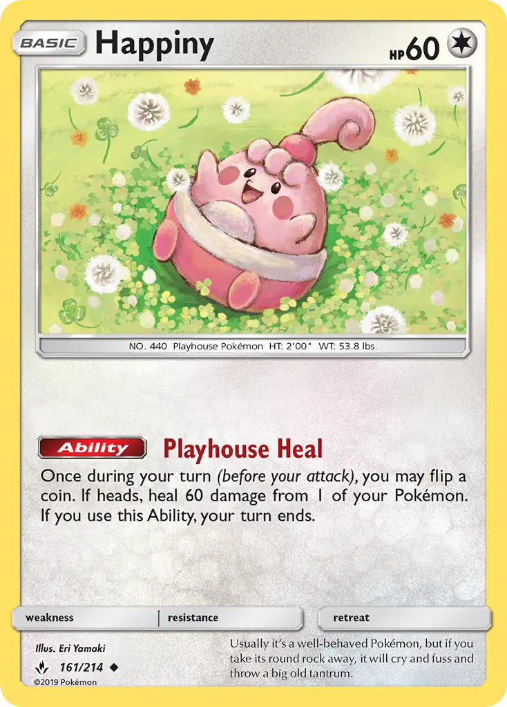 Happiny Uncommon rarity Unbroken Bonds Pokémon card price — $5.33