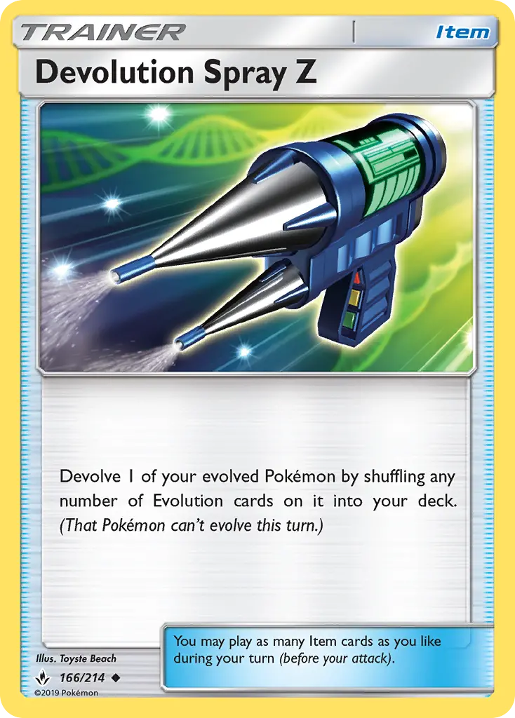 Devolution Spray Z Uncommon rarity Unbroken Bonds Pokémon card price — $0.37
