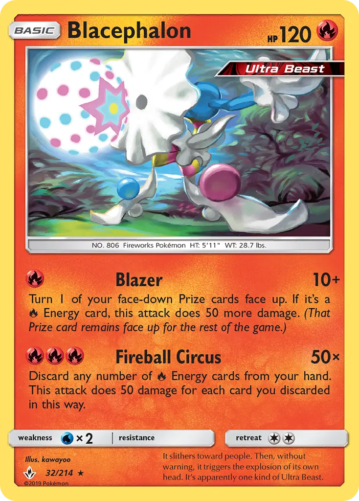 Blacephalon Rare rarity Unbroken Bonds Pokémon card price — $6.21