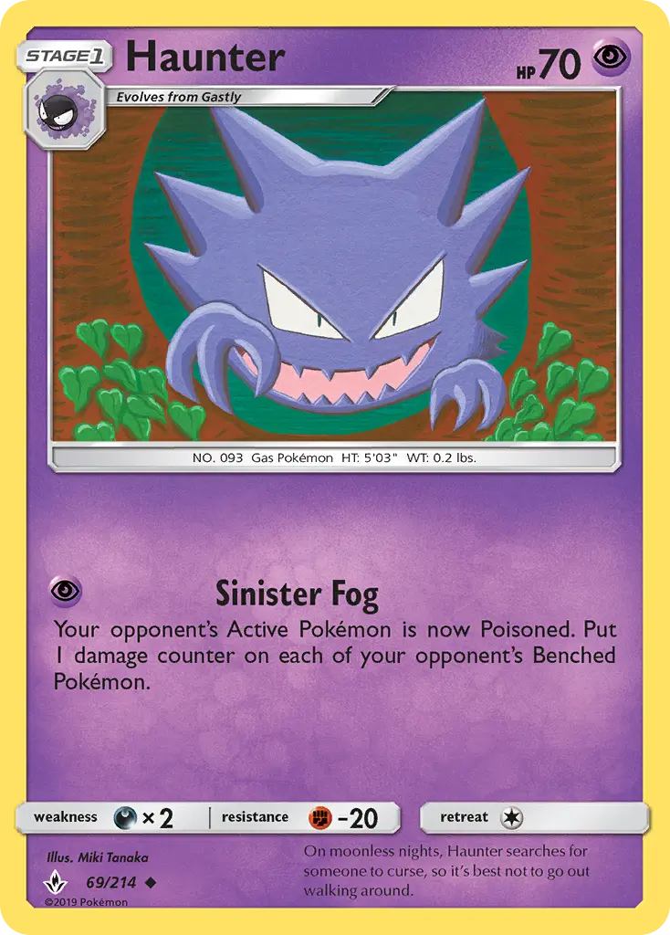 Haunter Uncommon rarity Unbroken Bonds Pokémon card price — $6.19