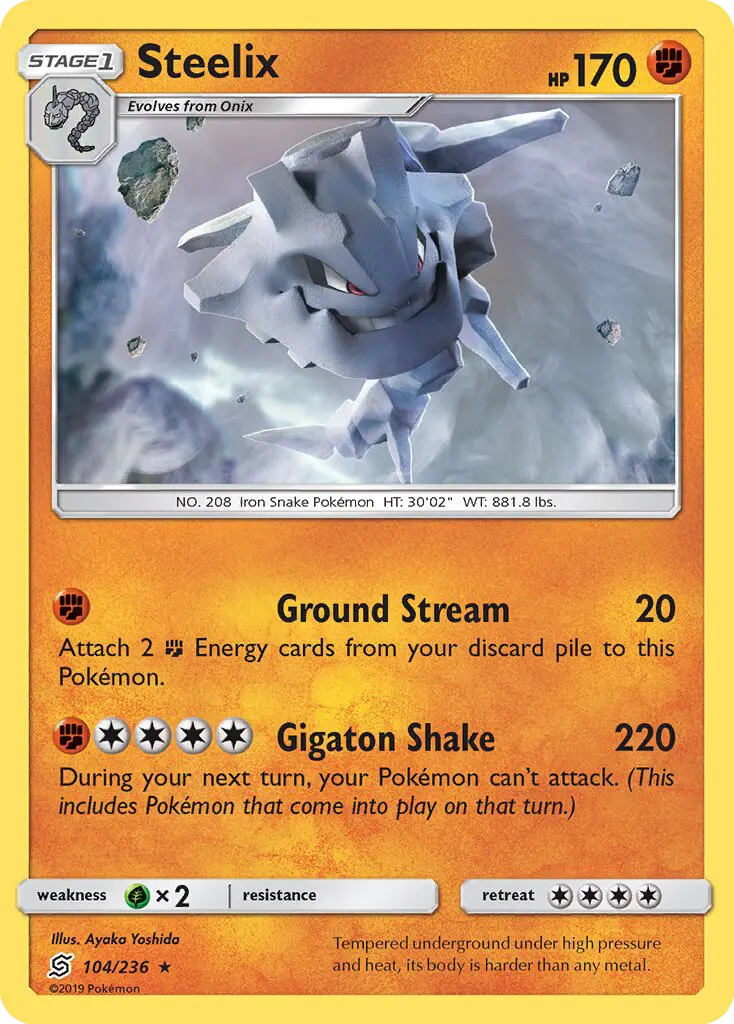 Steelix Rare rarity Unified Minds Pokémon card price — $0.68