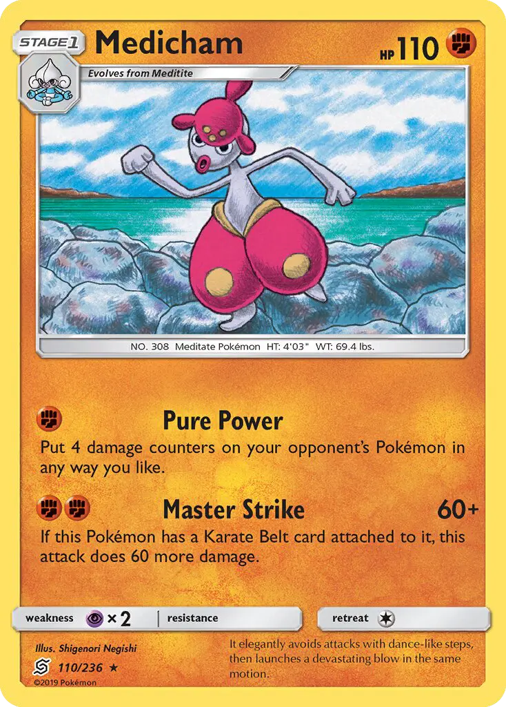 Medicham Rare rarity Unified Minds Pokémon card price — $0.43