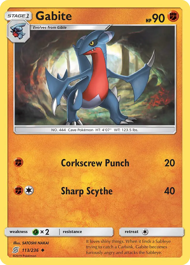 Gabite Uncommon rarity Unified Minds Pokémon card price — $0.46