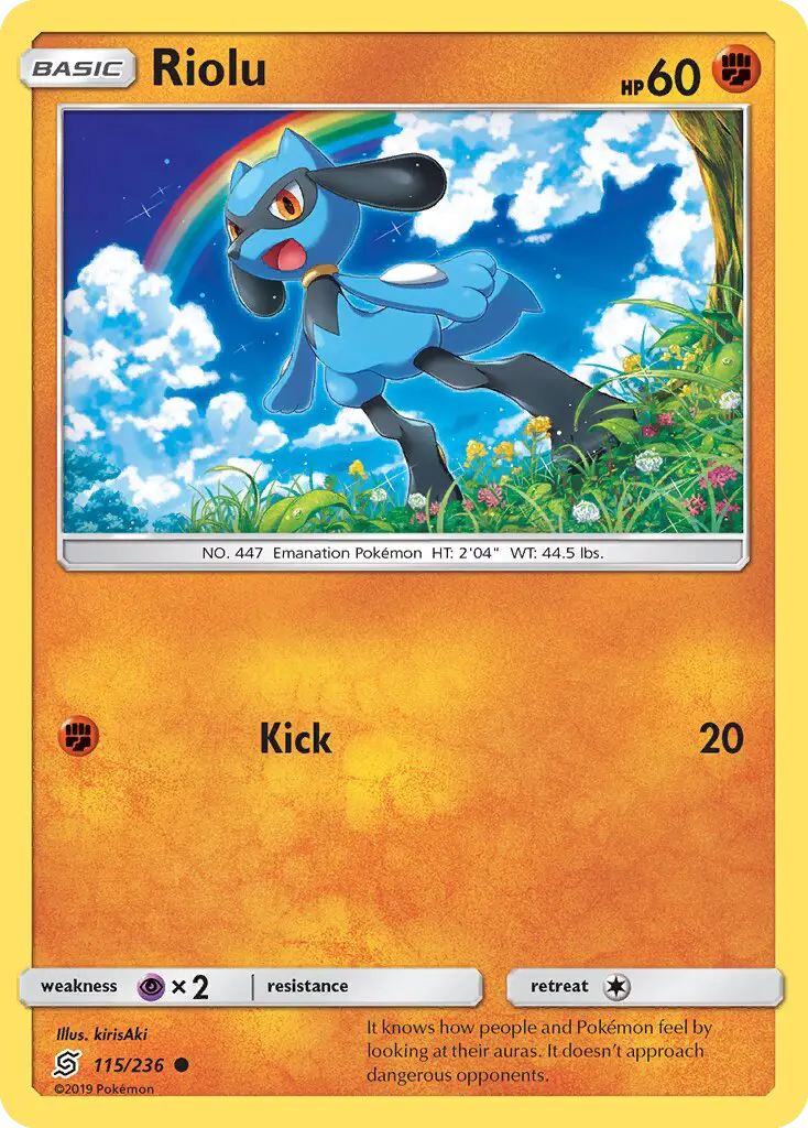 Riolu Common rarity Unified Minds Pokémon card price — $0.67