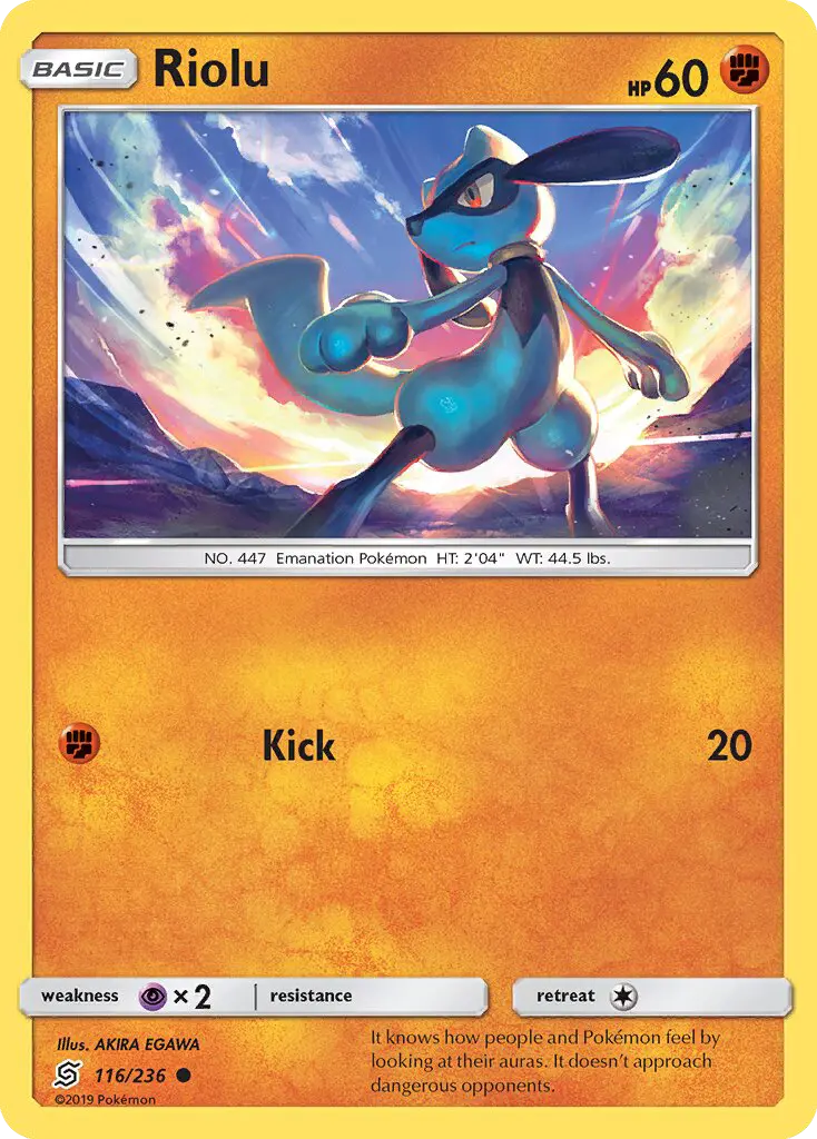 Riolu Common rarity Unified Minds Pokémon card price — $0.62