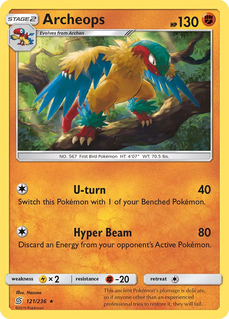 Archeops Rare rarity Unified Minds Pokémon card price — $0.62