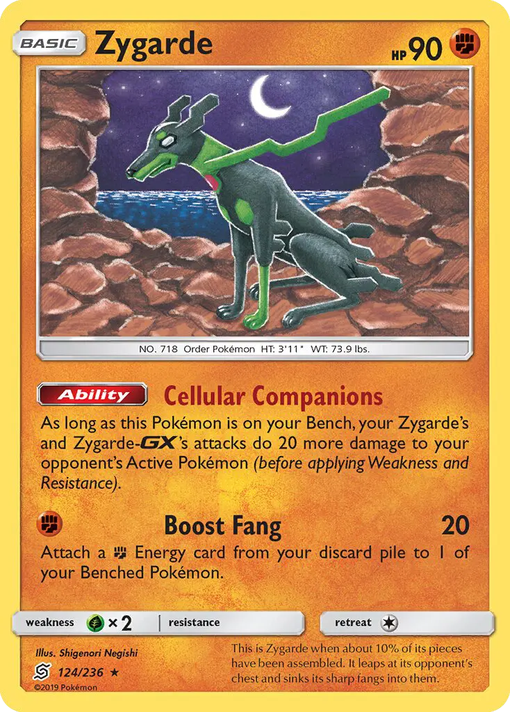 Zygarde Rare rarity Unified Minds Pokémon card price — $0.84