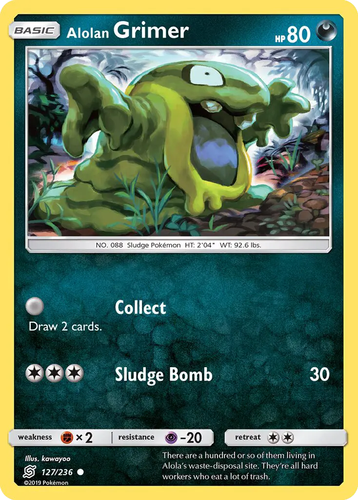 Alolan Grimer Common rarity Unified Minds Pokémon card price — $0.52