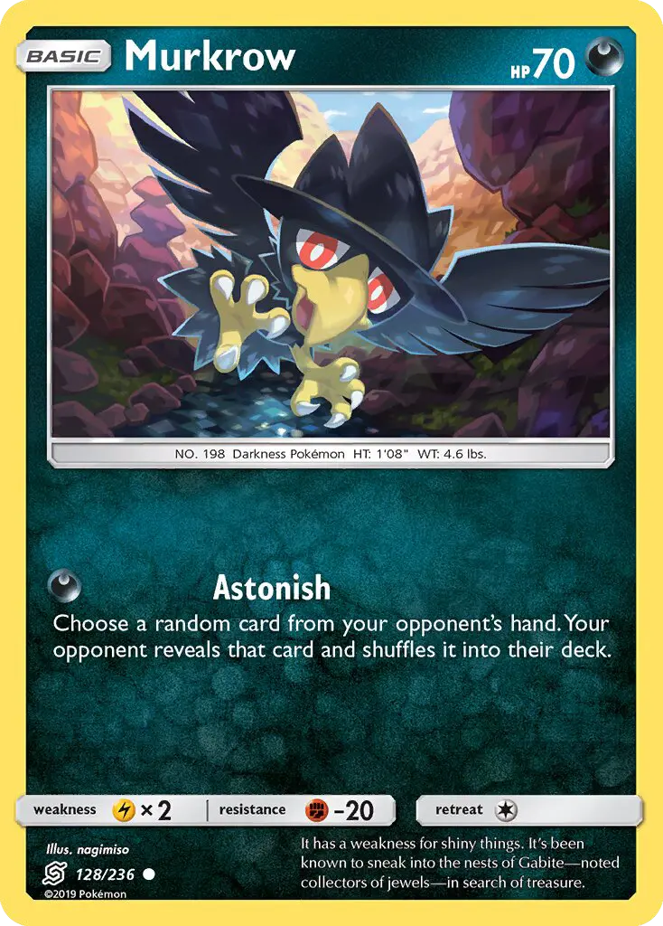 Murkrow Common rarity Unified Minds Pokémon card price — $0.38