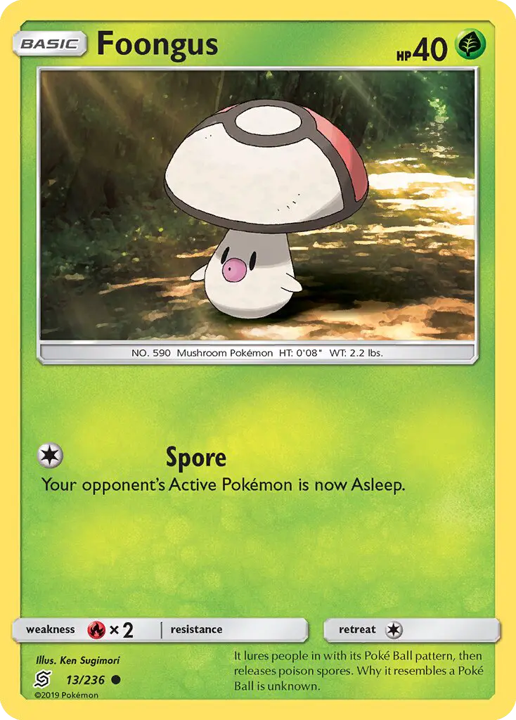 Foongus Common rarity Unified Minds Pokémon card price — $0.42