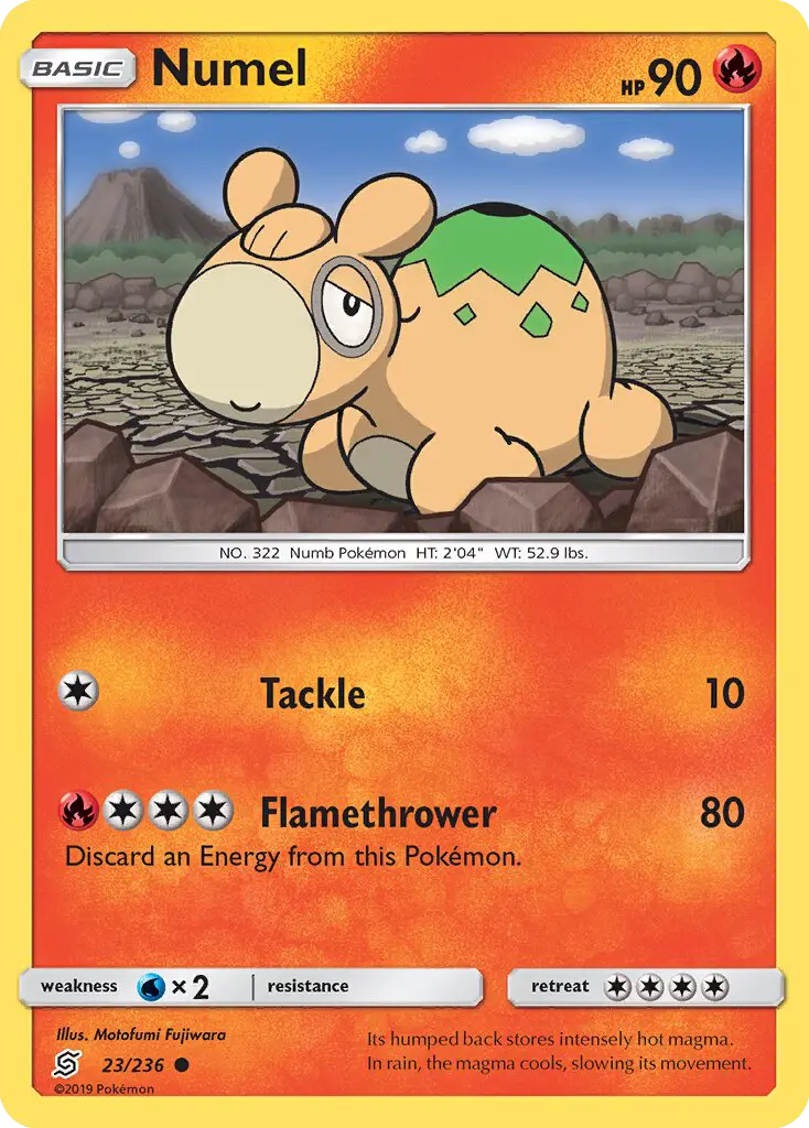 Numel Common rarity Unified Minds Pokémon card price — $0.34
