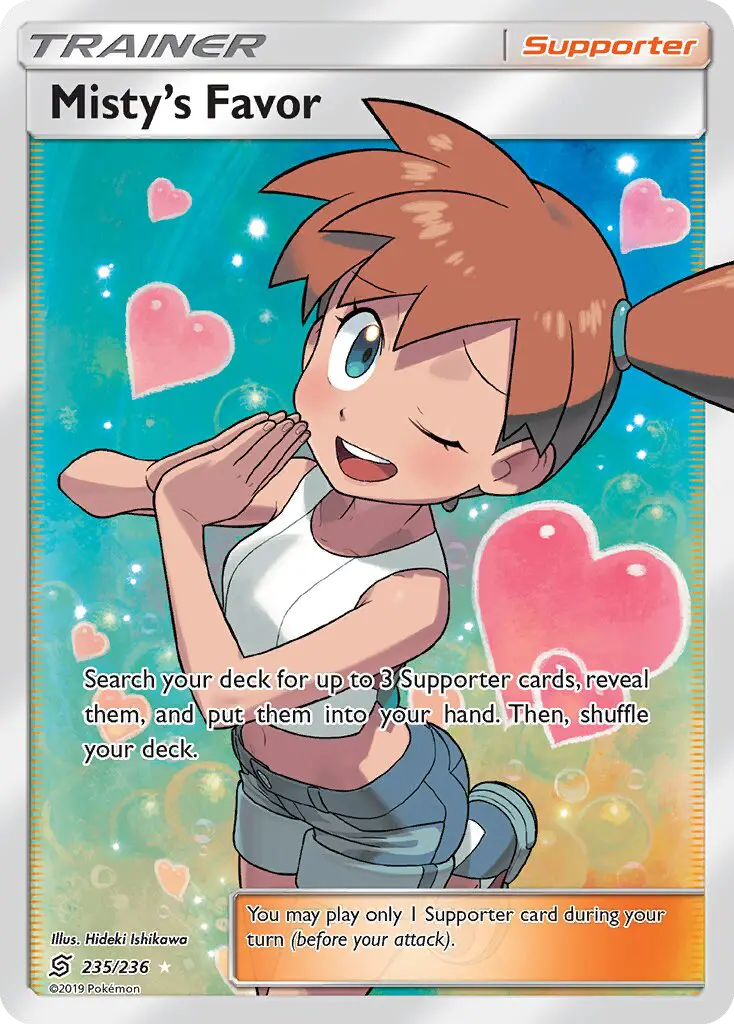 Misty’s Favor Ultra Rare rarity Unified Minds Pokémon card price