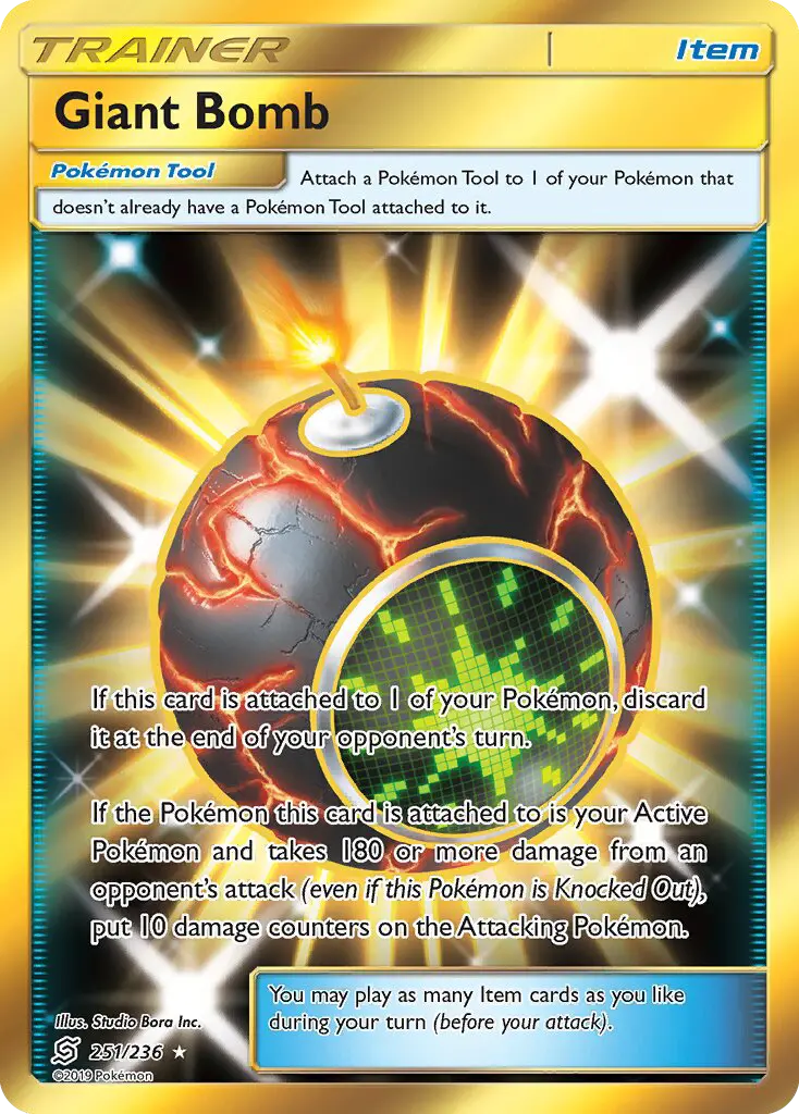 Giant Bomb Secret Rare rarity Unified Minds Pokémon card price — $5.19