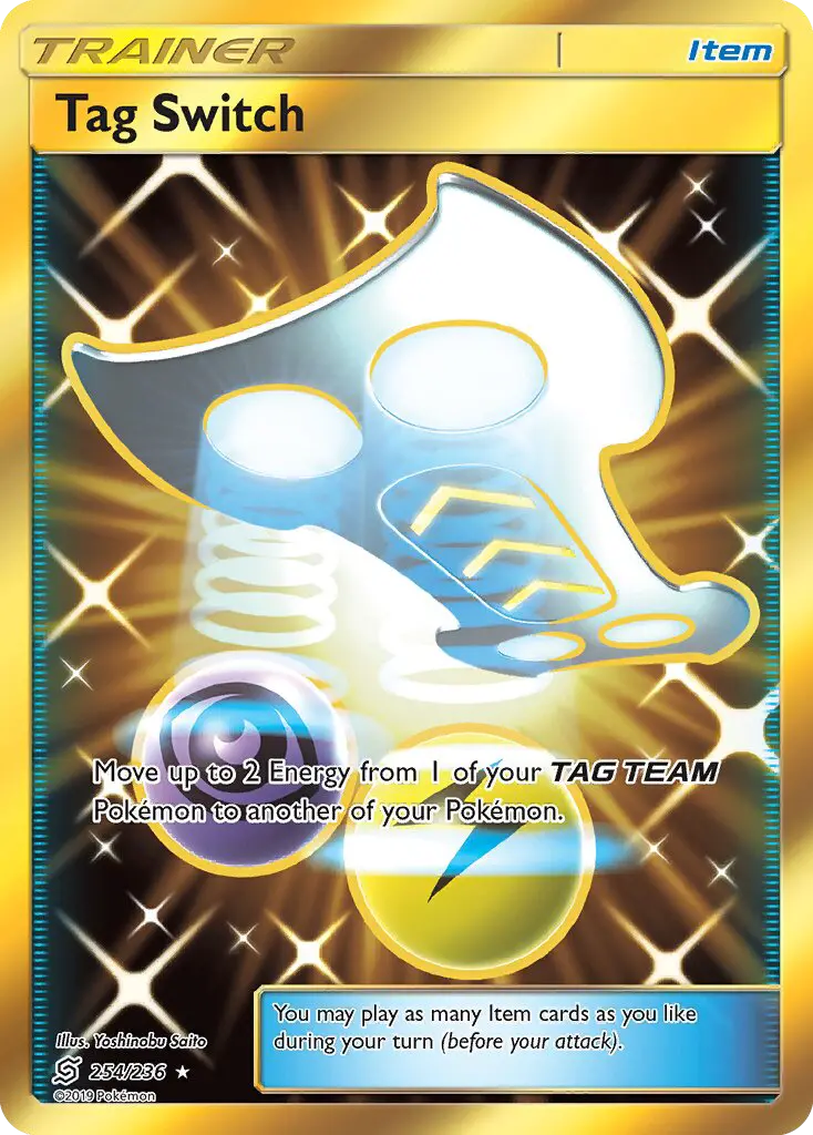 Tag Switch Secret Rare rarity Unified Minds Pokémon card price — $4.44
