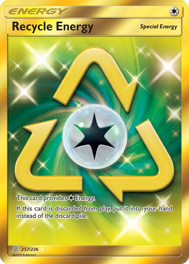 Recycle Energy Secret Rare rarity Unified Minds Pokémon card price — $11.70