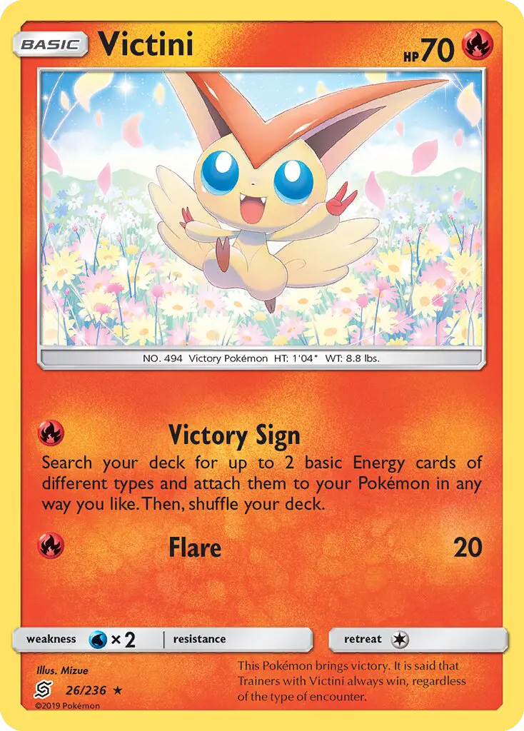 Victini Rare rarity Unified Minds Pokémon card price — $1.60