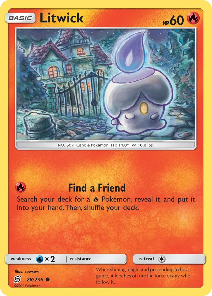 Litwick Common rarity Unified Minds Pokémon card price — $0.90