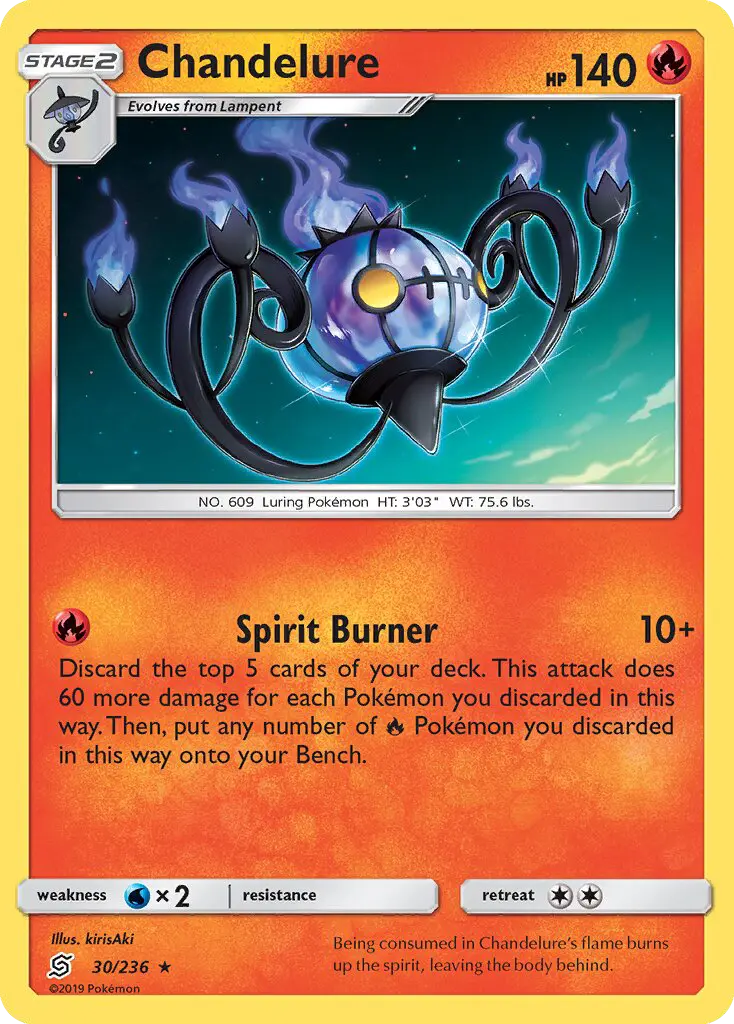 Chandelure Rare rarity Unified Minds Pokémon card price — $1.02