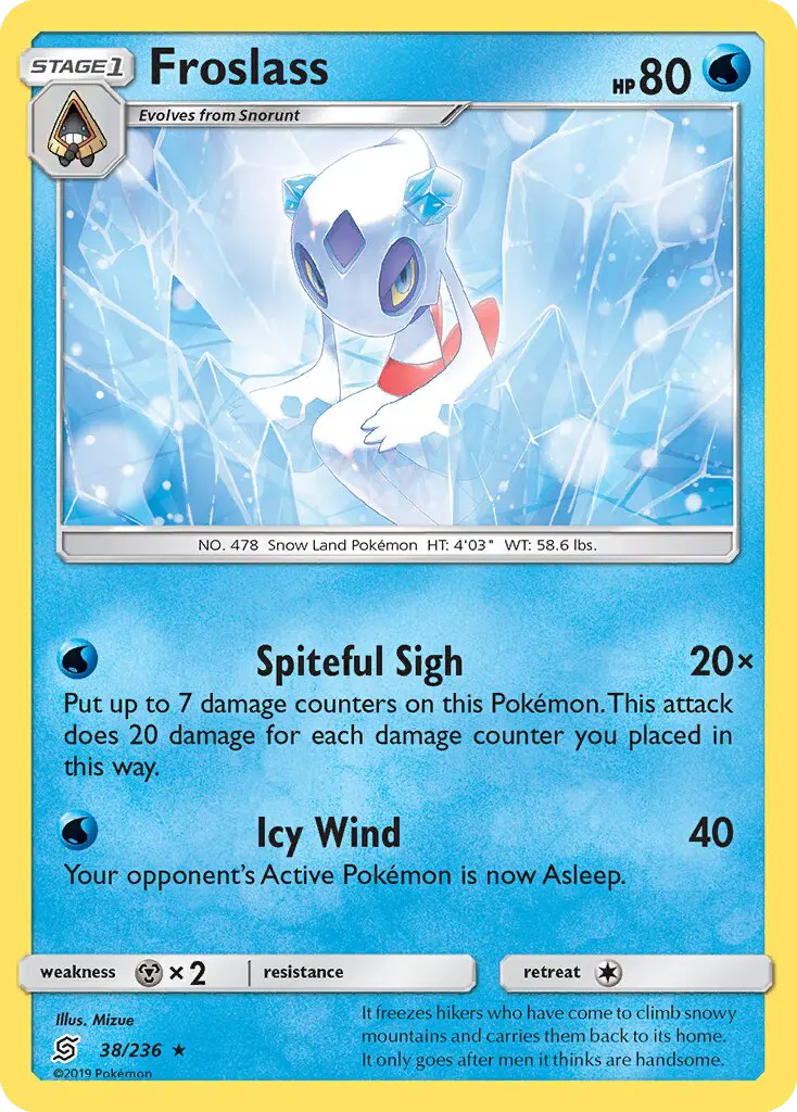 Froslass Rare rarity Unified Minds Pokémon card price — $0.85