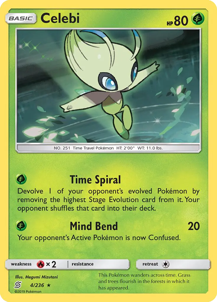 Celebi Rare rarity Unified Minds Pokémon card price — $3.10