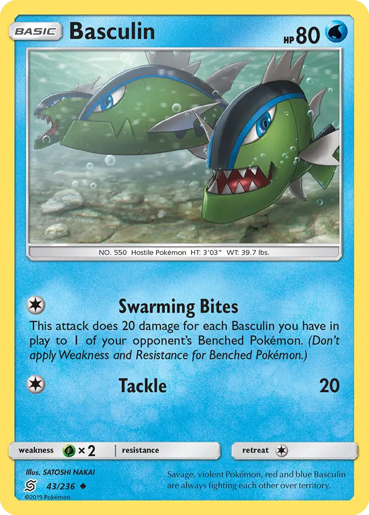 Basculin Uncommon rarity Unified Minds Pokémon card price — $0.40