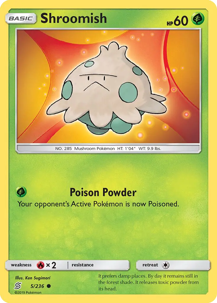 Shroomish Common rarity Unified Minds Pokémon card price — $0.44