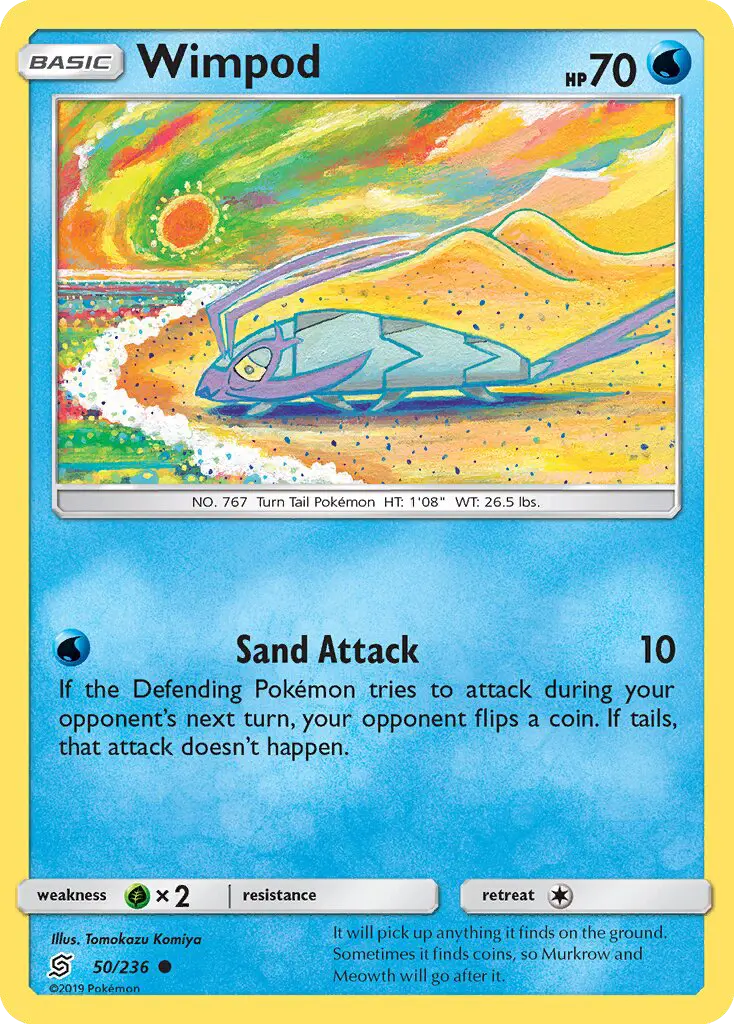 Wimpod Common rarity Unified Minds Pokémon card price — $0.67