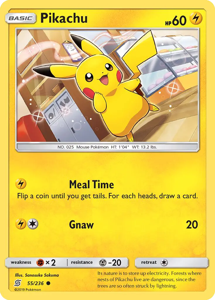 Pikachu Common rarity Unified Minds Pokémon card price — $5.29