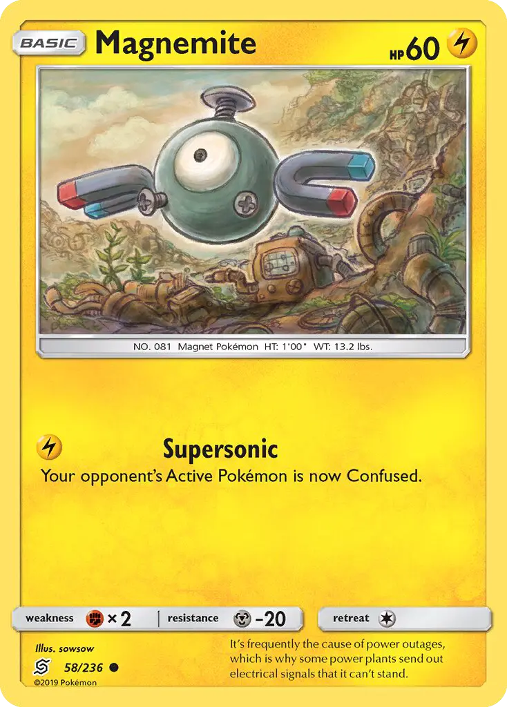 Magnemite Common rarity Unified Minds Pokémon card price — $0.43
