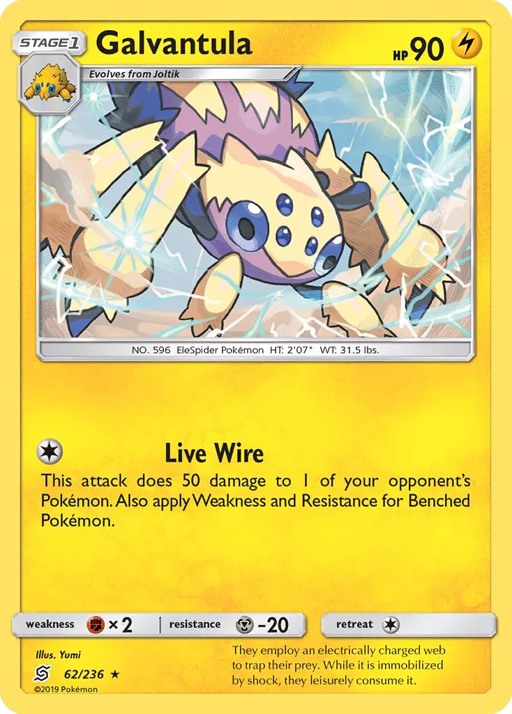 Galvantula Rare rarity Unified Minds Pokémon card price — $0.47