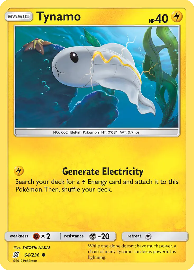 Tynamo Common rarity Unified Minds Pokémon card price — $0.30