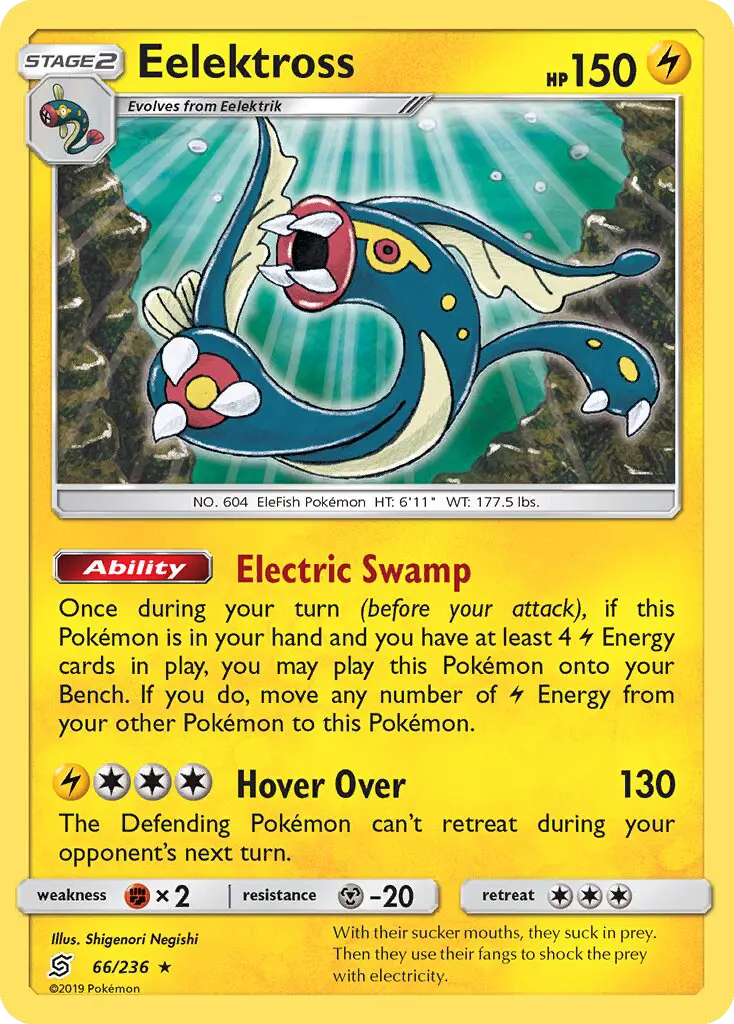 Eelektross Rare rarity Unified Minds Pokémon card price — $0.60