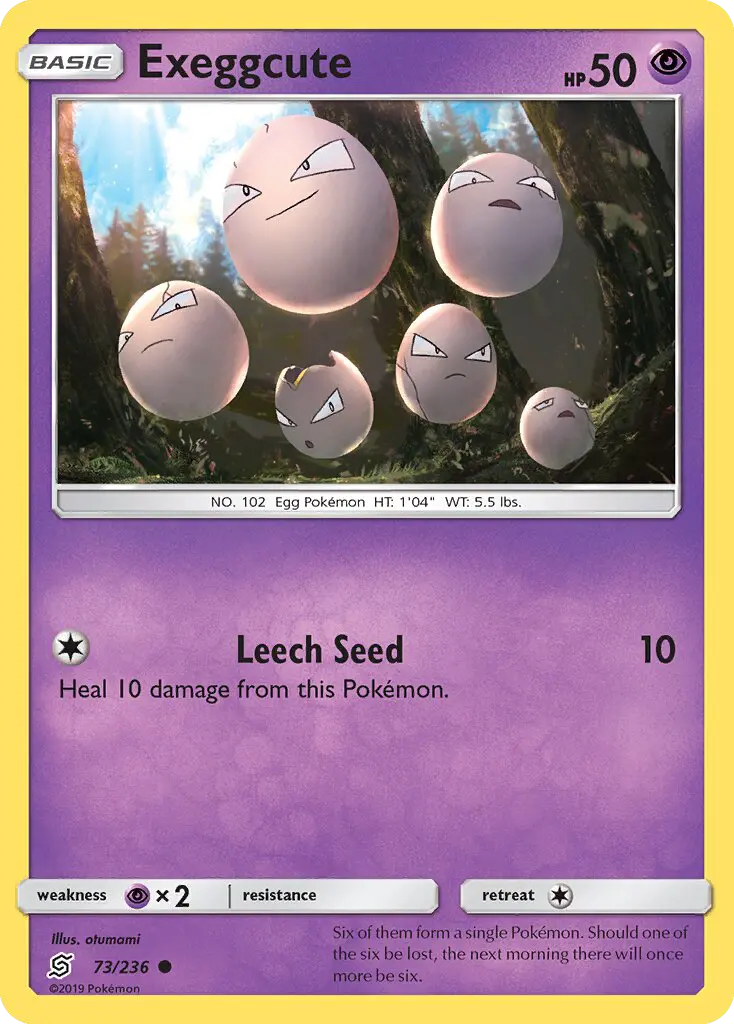 Exeggcute Common rarity Unified Minds Pokémon card price — $0.35
