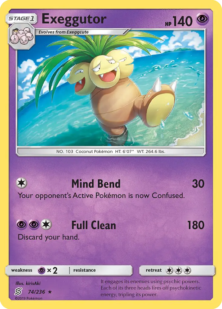 Exeggutor Rare rarity Unified Minds Pokémon card price — $0.52