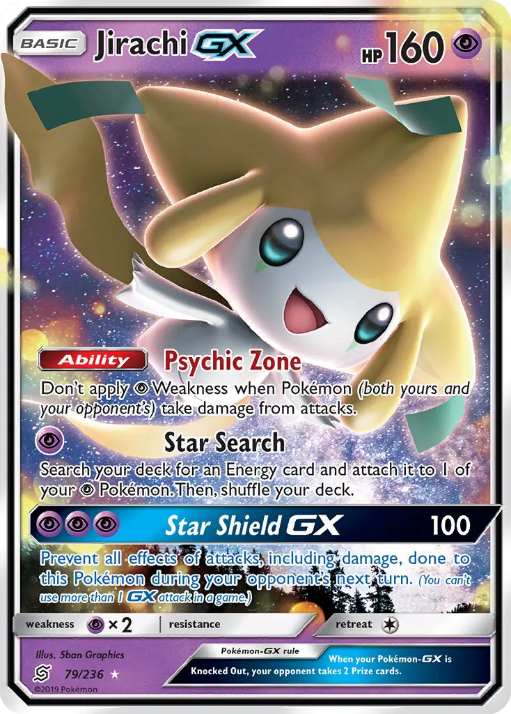 Jirachi GX Ultra Rare rarity Unified Minds Pokémon card price — $13.42